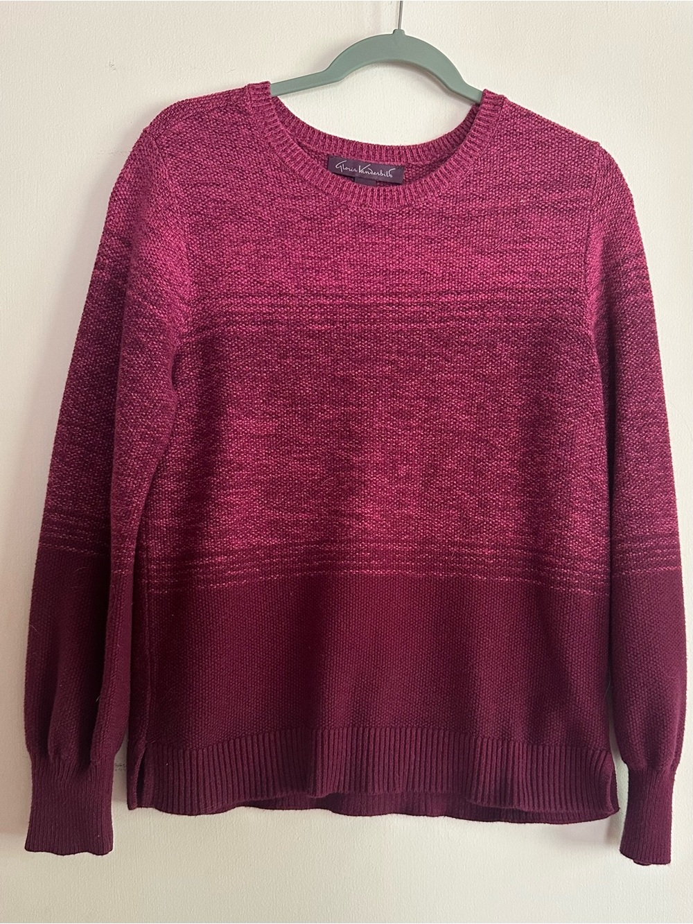 Fuchsia Ombre Crewneck Sweater